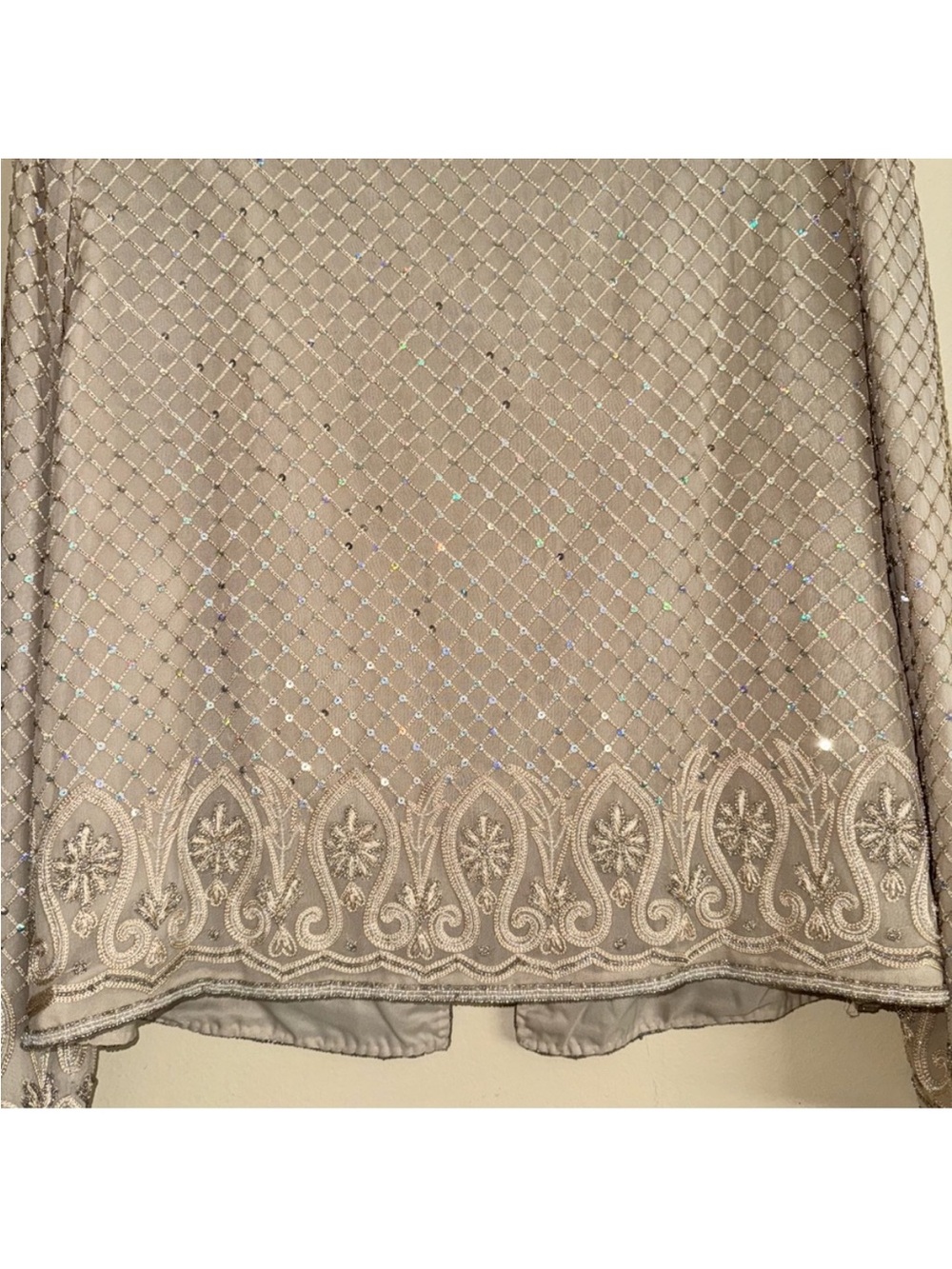 Vintage Adrianna Papell Occasions 100% Silk Elegant Grid Topper Jacket Sz 14 NEW - Picture 12 of 14